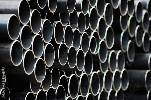 Stack of steel pipes