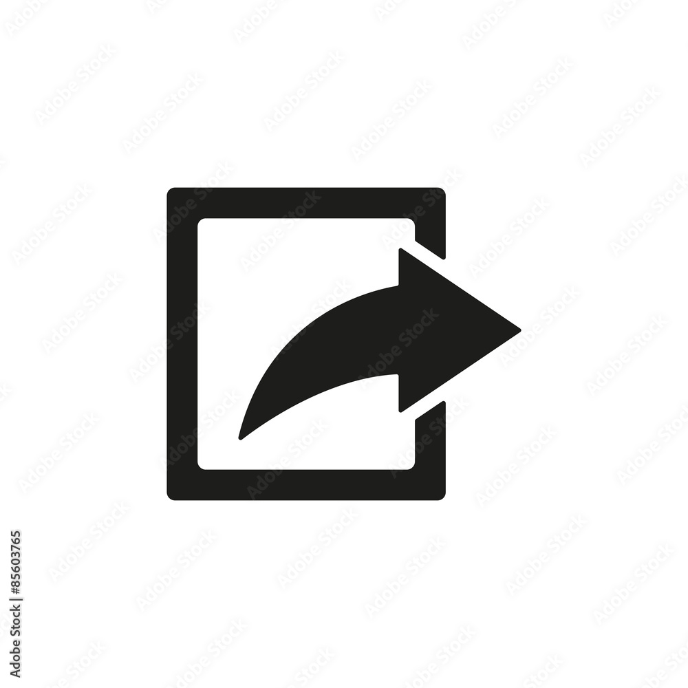 The Share Icon Action Symbol Flat Stock Vector Adobe Stock