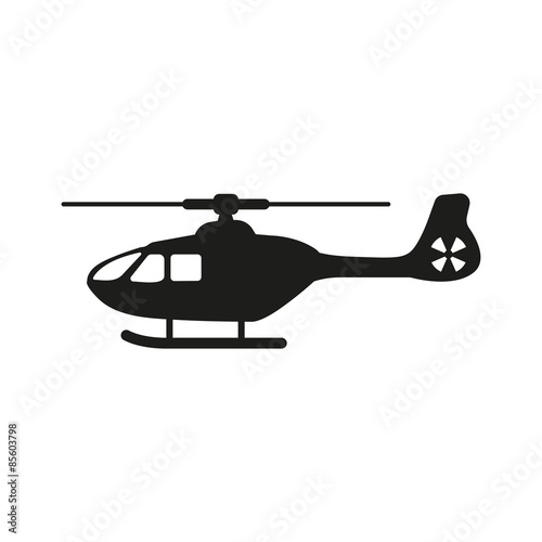 The helicopter icon. Copter symbol. Flat