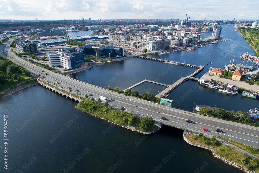 Aerial view of Sjaellandsbroen, Denmark