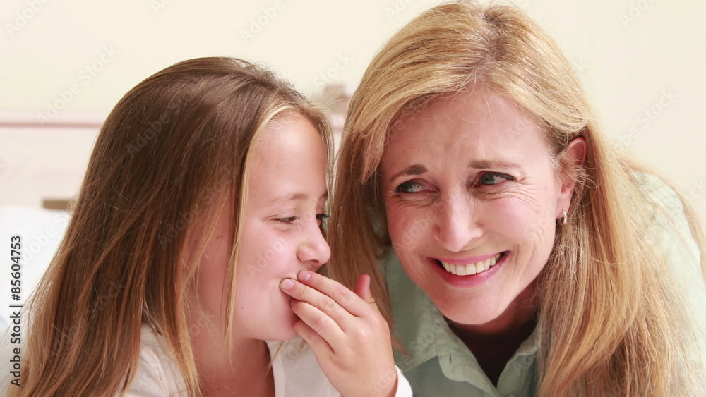 Mother and daughter talking together Mother and daughter talking together