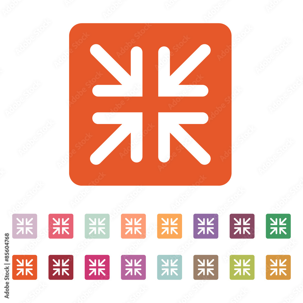 Fototapeta premium The exit full screen icon. Arrows symbol. Flat