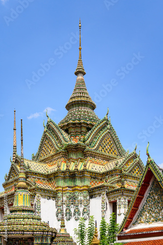 Thai architecture in Wat Pho at Bangkok  Thailand.