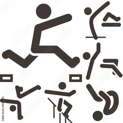 Parkour icons sets