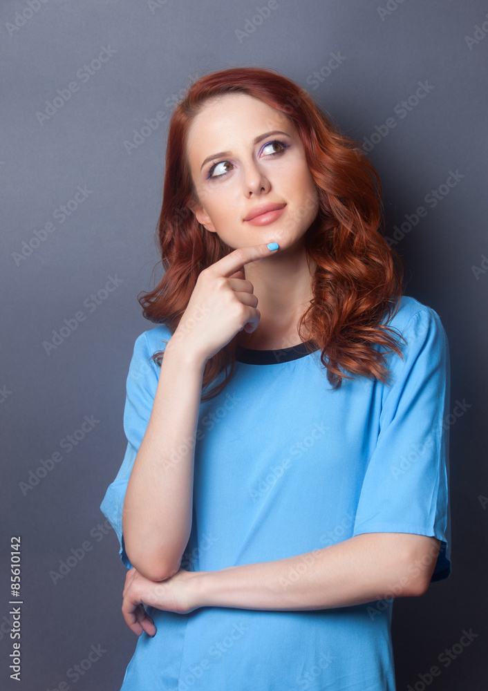 Portrait of a beautiful redhead girl Portrait of a beautiful redhead girl