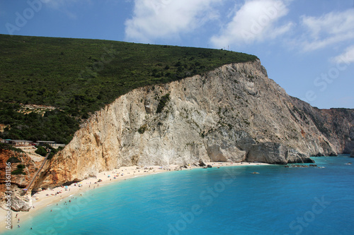 Aerial View of Porto Katsiki Beach, Lefkada Island - Greece