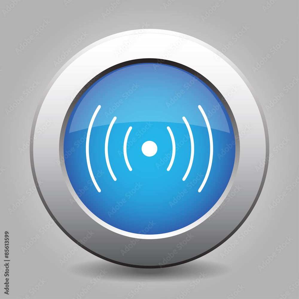 blue metal button with sound or vibration blue metal button with sound or vibration