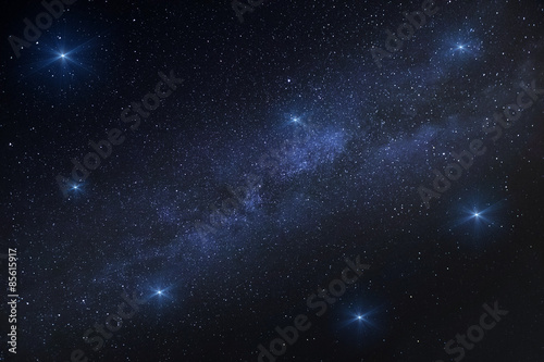Fototapeta Naklejka Na Ścianę i Meble -  Vía Láctea con estrellas
