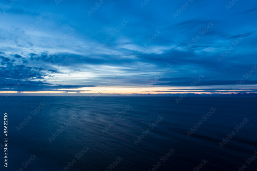 Fototapeta premium Sunset over Alaskan Waters