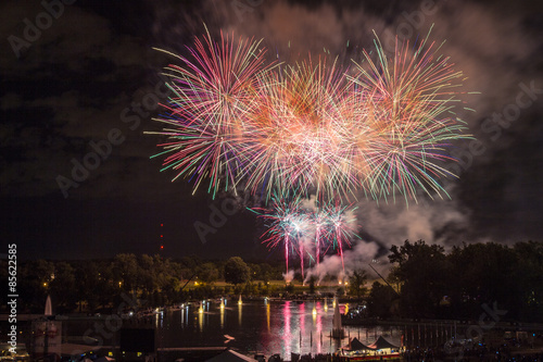 Fireworks over Forest Park in St Louis
