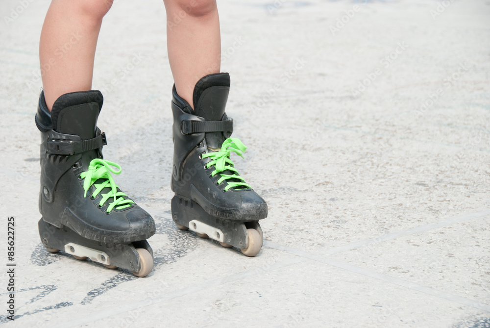 Heavy used roller skates 