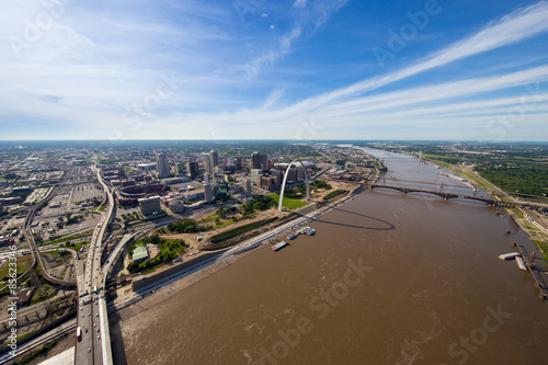 St. Louis Missouri Aerial Skyline Daytime