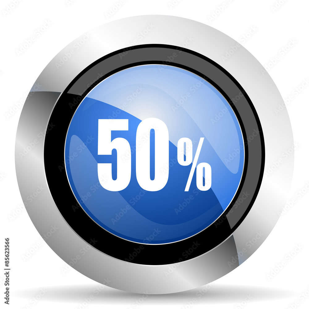 50 percent icon sale sign