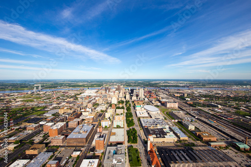 St. Louis Missouri Aerial Skyline Daytime