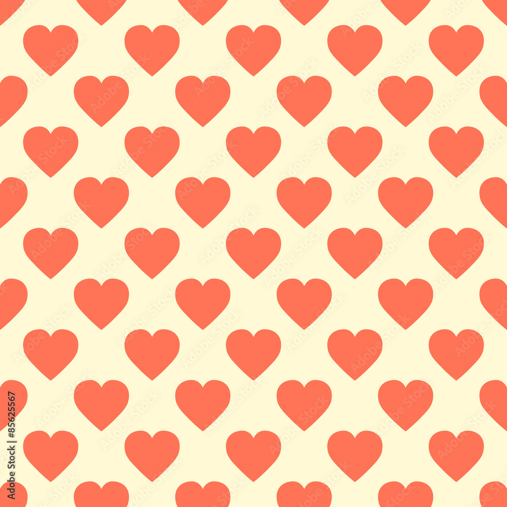 A pattern of hearts