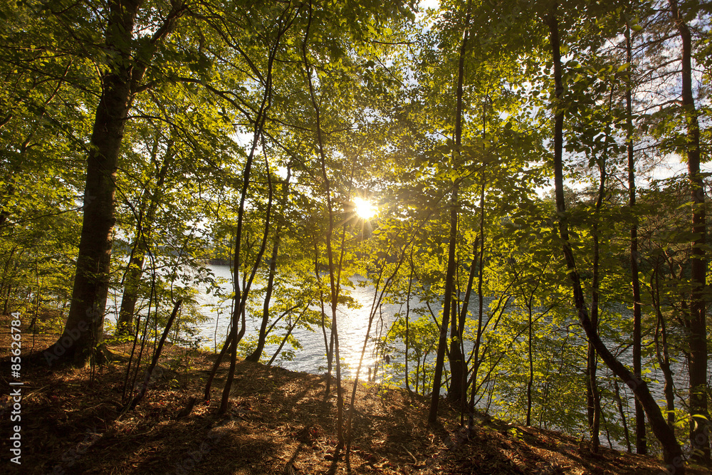 Fototapeta premium Sunset on Lake Norman in North Carolina