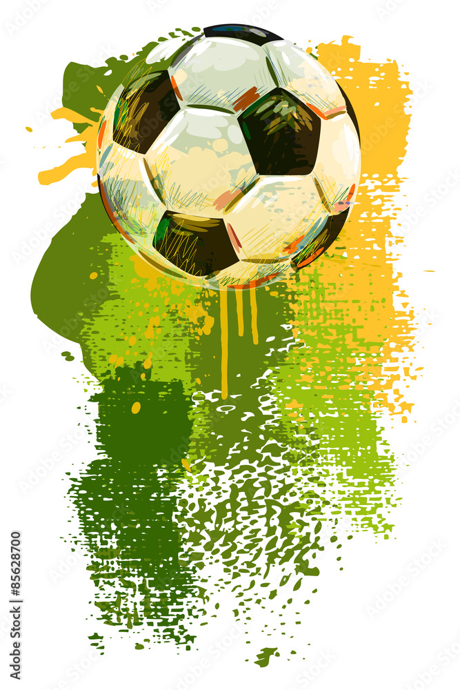 Soccer ball Banner.
All elements are in separate layers and grouped. 

