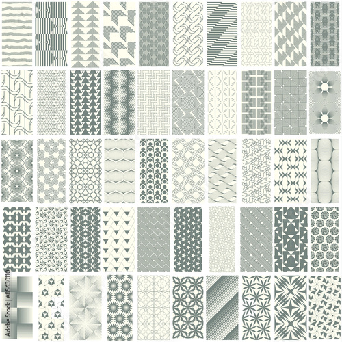 50 geometric seamless pattern set.
