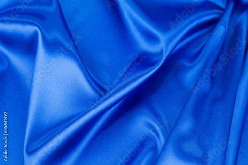 Blue silk drapery. 