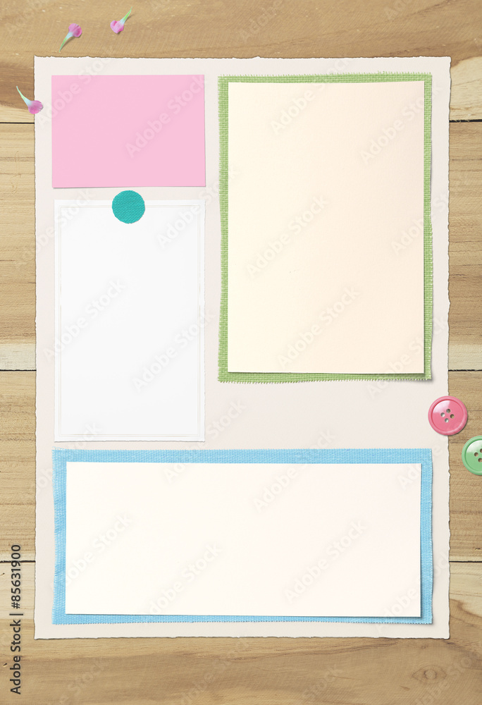 Empty Paper On Wooden Table Empty Paper On Wooden Table