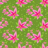 green floral seamless pattern