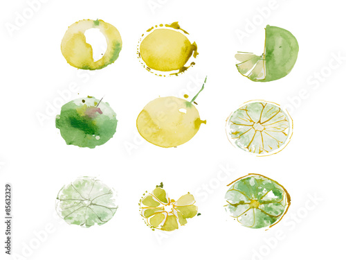 lime watercolor design background