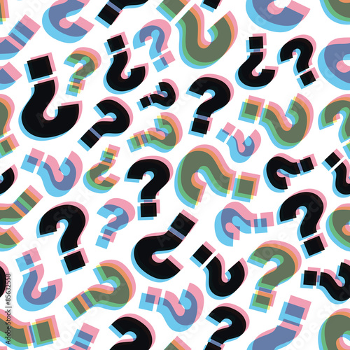 Questions. Seamless pattern. Vector illustration.