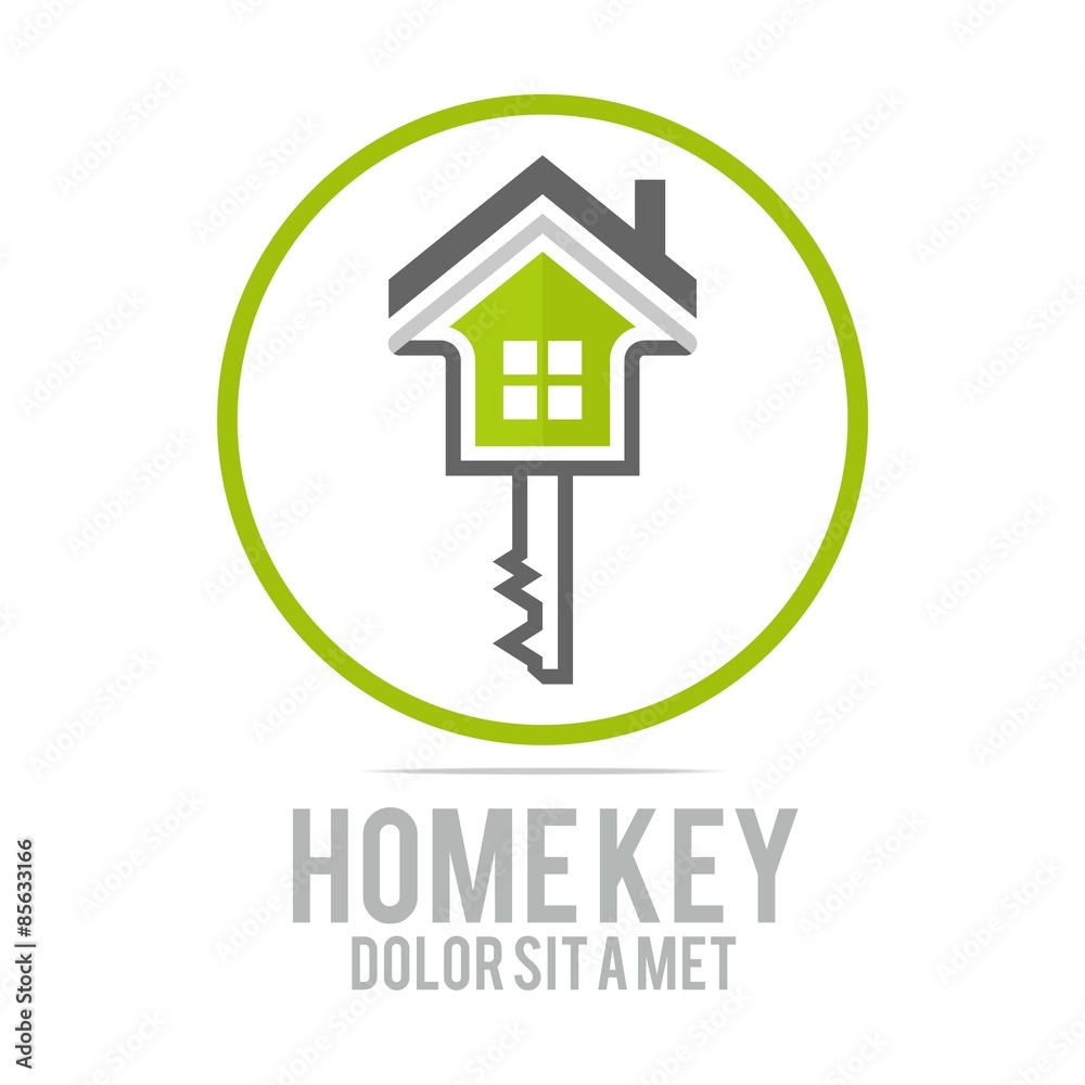 Logo home key security symbol vector Stock Vector | Adobe Stock