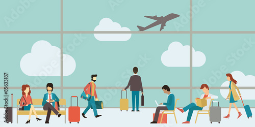 Business people travel