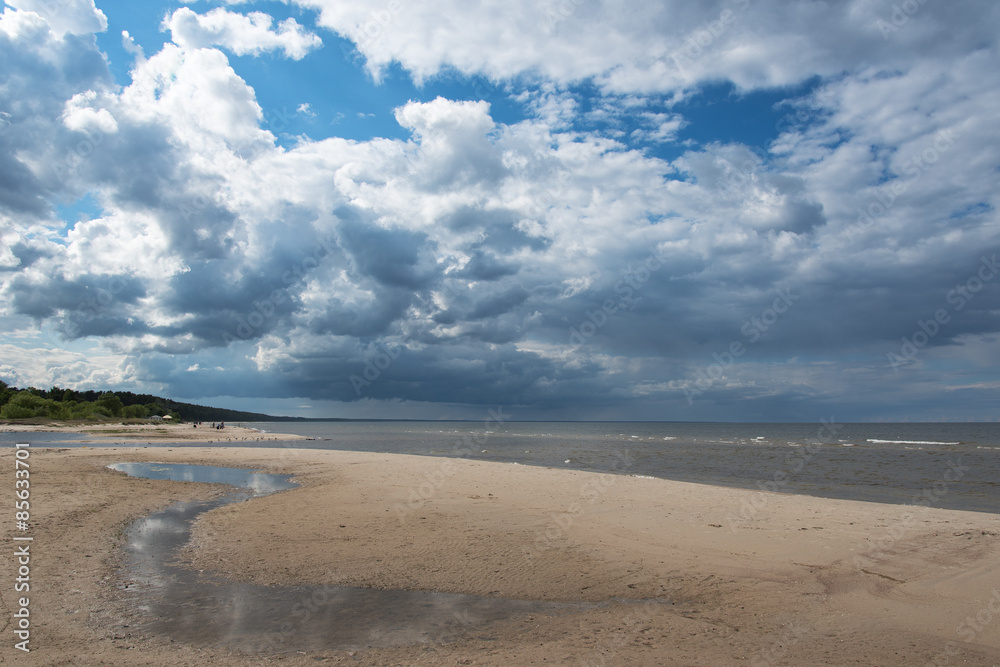 Baltic sea coast in Latvia.