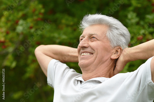 Smiling elderly man