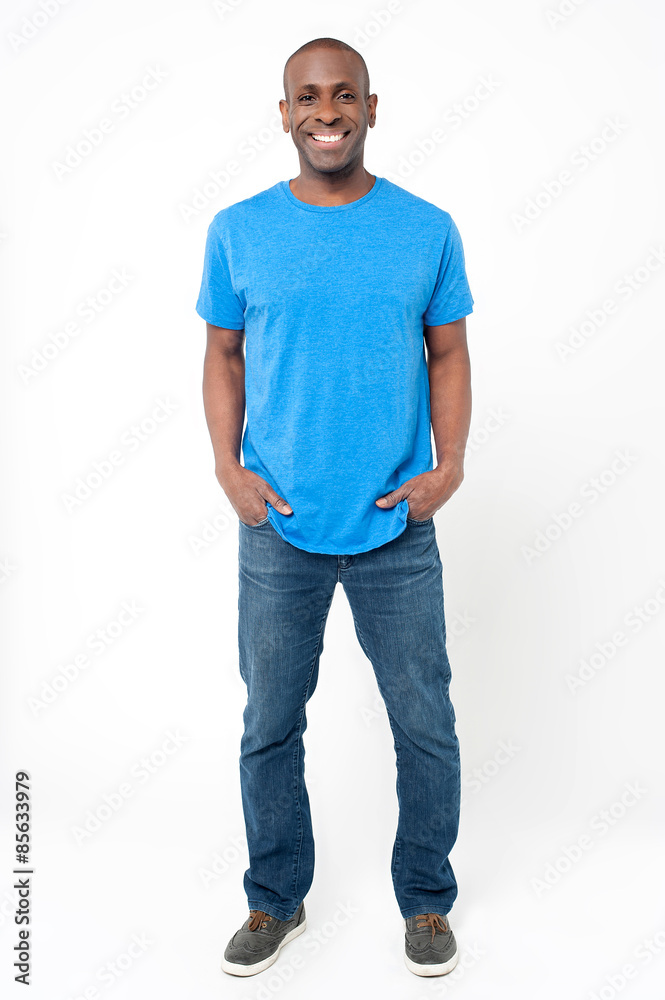 Handsome man posing casually Handsome man posing casually