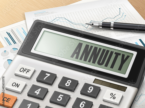 calculator with the word annuity