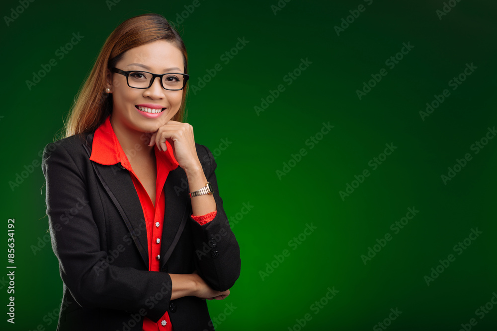 Business lady in glasses