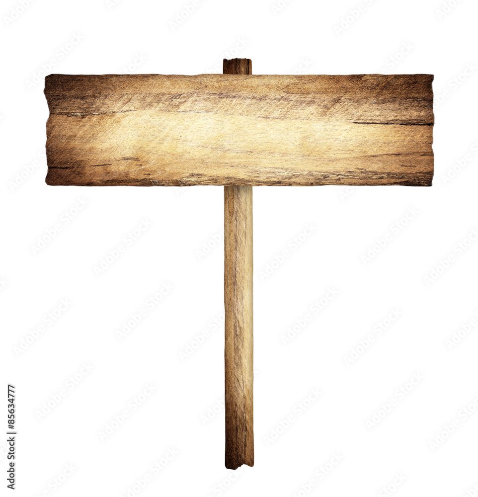 Wooden sign isolated on white background. Wooden sign isolated on white background.