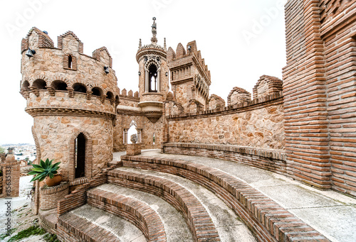 Part of Colomares Castle in Benalmadena town. Spain