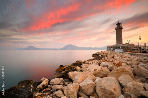 Lighthouse in Patras, Greece.