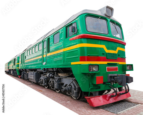 the old green locomotive