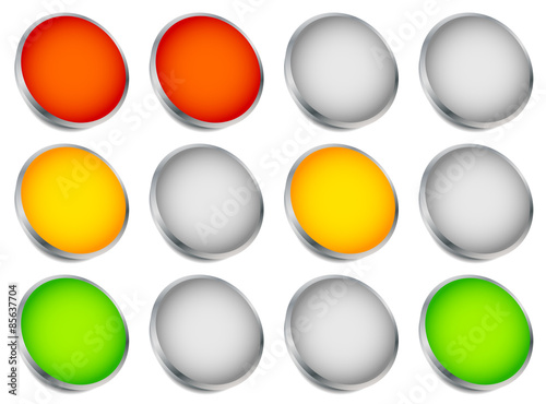 Traffic light (traffic lamp, semaphore) concept graphics. Green,