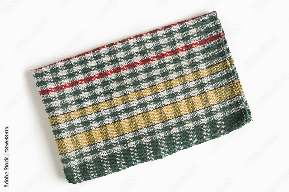 Cookbook background/Plaid cloth on white background Cookbook background/Plaid cloth on white background