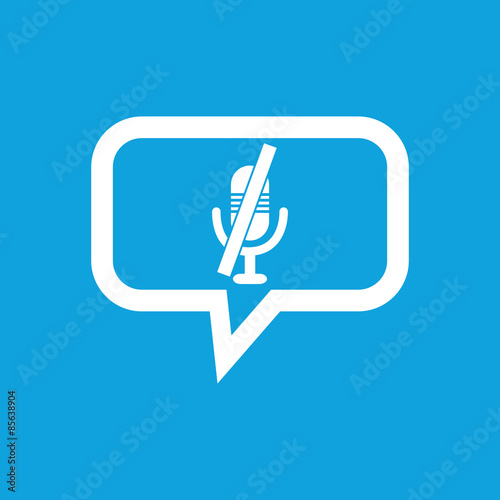 Muted microphone message icon