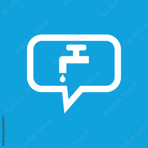 Water tap message icon