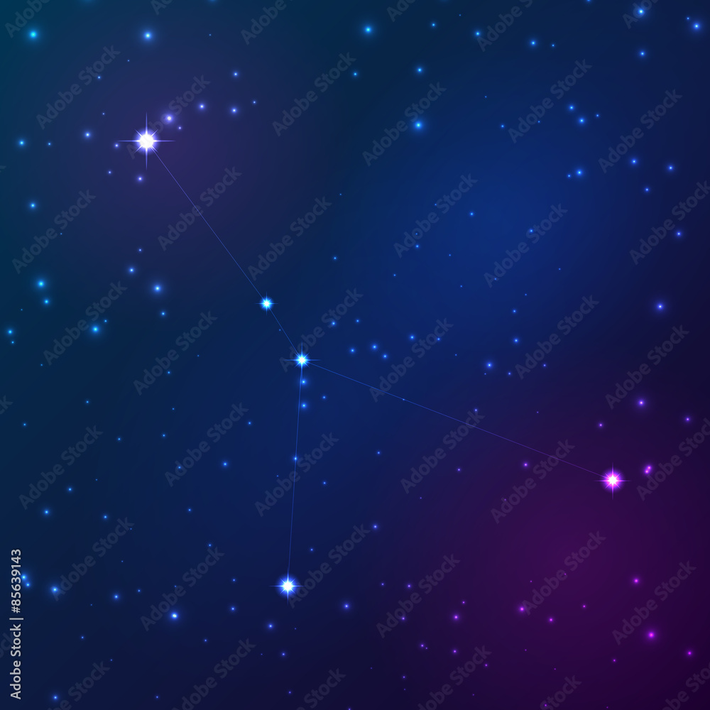 Cancer vector Zodiac sign bright stars in cosmos Cancer vector Zodiac sign bright stars in cosmos