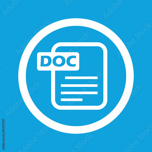 DOC file sign icon
