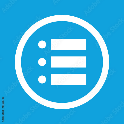 Dotted list sign icon