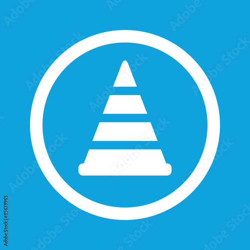 Traffic cone sign icon