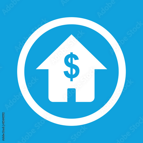 Dollar house sign icon