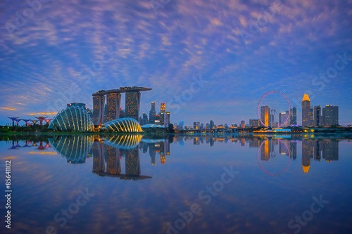 Singapore Skyline at sunset