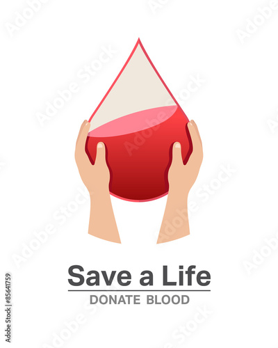 Save a life donate blood vector