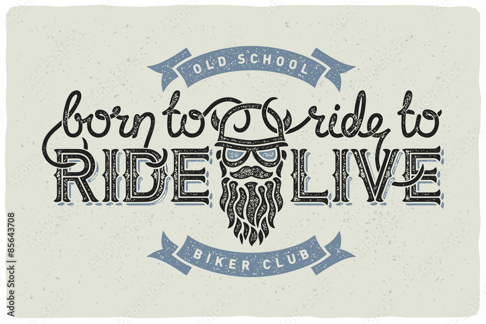 © gleb_guralnyk - Biker club badge emblem with beard biker and slogan 'Born to ride, ride to live'. Light Background. © gleb_guralnyk - Biker club badge emblem with beard biker and slogan 'Born to ride, ride to live'. Light Background.